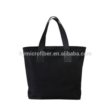Waterproof 100% polyester black shopping bag with own logo